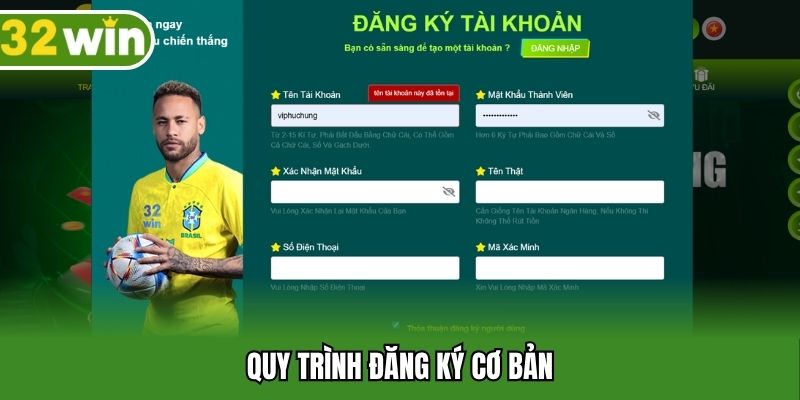 Quy trình đăng ký cơ bản